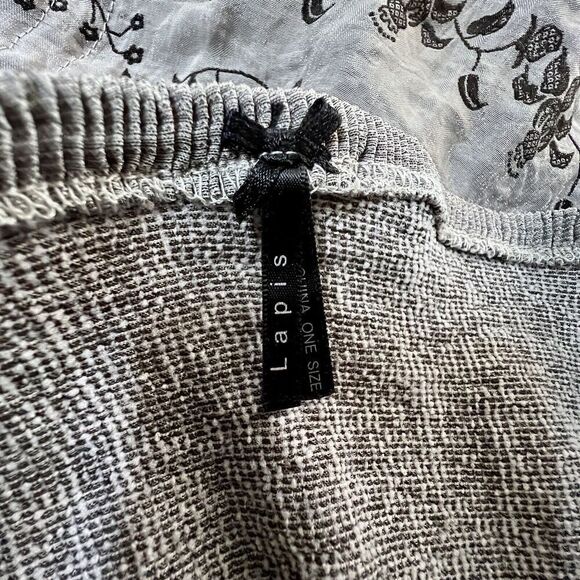 Lapis Strapless Dress Beige & Brown Floral Pattern One Size Fairy Boho Ethereal - Picture 8 of 10